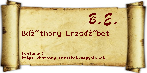 Báthory Erzsébet névjegykártya